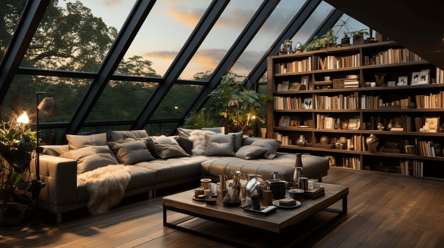 industrial style attic space