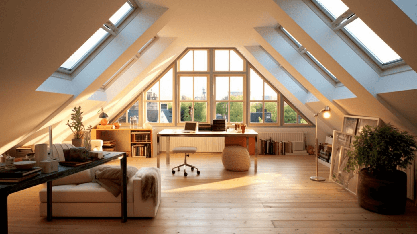 Simple office space in attic